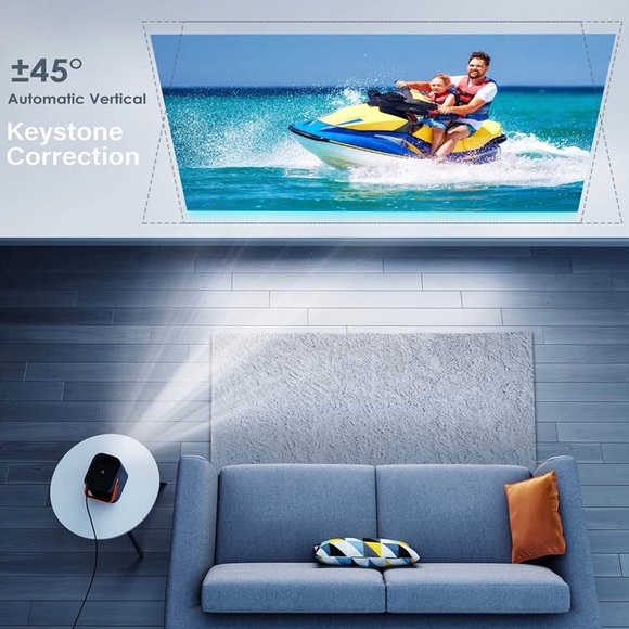 Meauro mini portable projector 1080P FHD, portable Android TV 9.0 - Picture 5 of 8